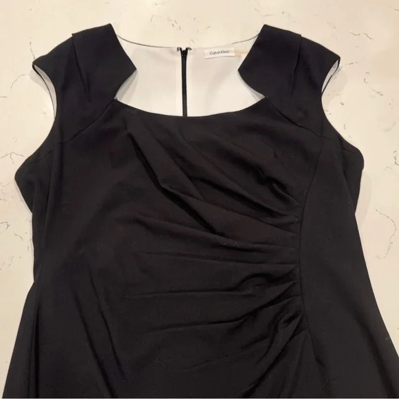 Calvin Klein Black Cap Short Sleeve Cocktail Dress Women’s Size 14 NWOT - Picture 9 of 11